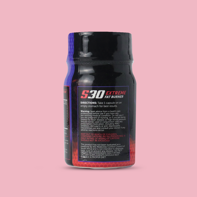 S30 Extreme Fat Burner - 30 Cápsulas
