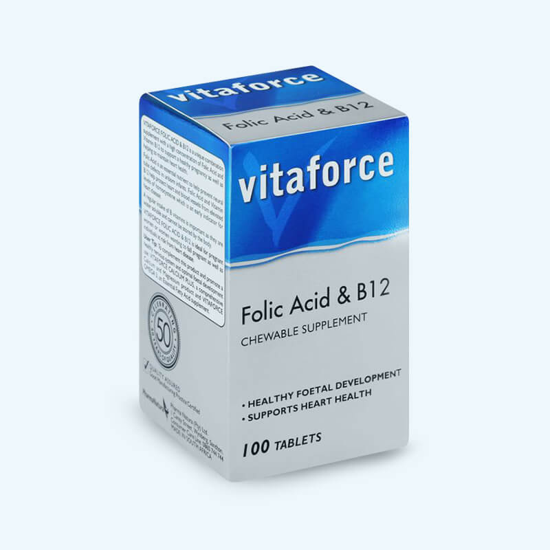 Folic Acid &amp; B12 - 100 Tabs